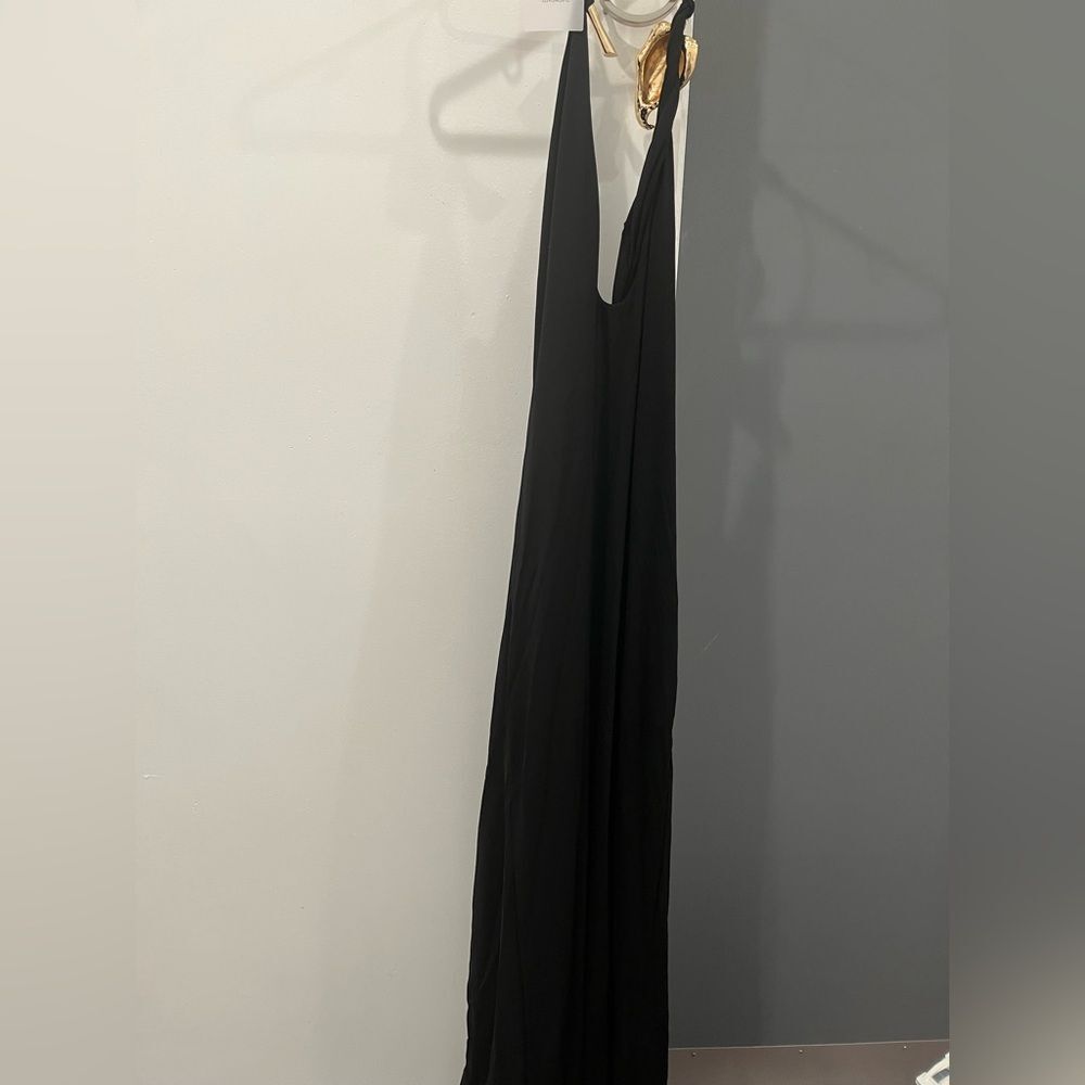 NWT NBD Maxi Dress Black The Sansa Halter Gown V-neck Wedding Guest size XS - Picture 3 of 9